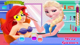 Elsa and Ariel at Cosmetic Salon - Cartoon Video Games for Girls