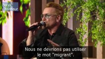 Bono lance un appel pour l'accueil des réfugiés