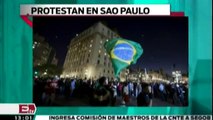 Protestas contra el Mundial Brasil 2014 bloquean avenidas en Sao Paulo/Global