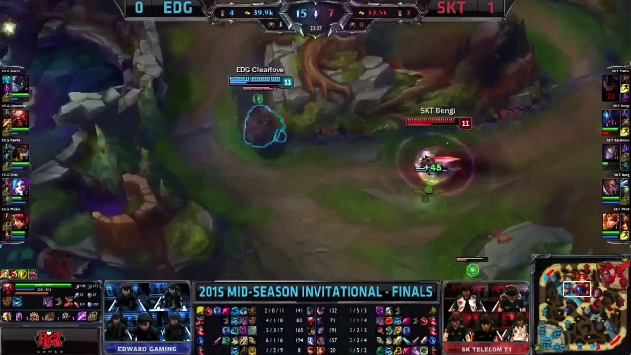Bengi   RekSai steals Baron   SKT T1 vs EDG Game 2 Finals   MSI 2015 Day 4