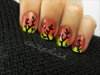 Autumn Ombre Nail Art