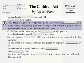 The Children Act by Ian McEwan. Part One (Fragment)