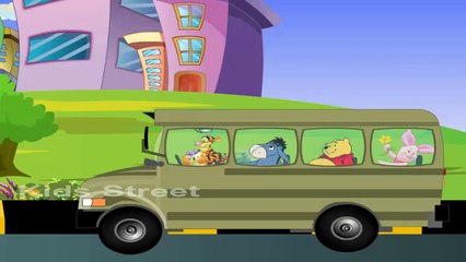 Animals Wheels On The Bus Rhymes | 3D Animation Cartoon English Nursery Rhymes For Kids