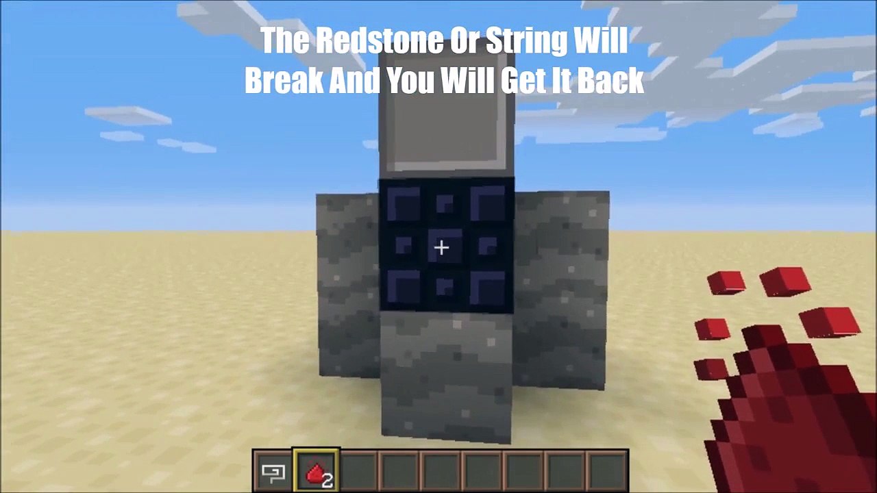 Minecraft Redstone Tutorial: Obsidian Generator w/Button