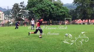 Football curve kick (Slow Motion)