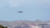 Wild ride landing at Madeira airport. Crosswinds.
