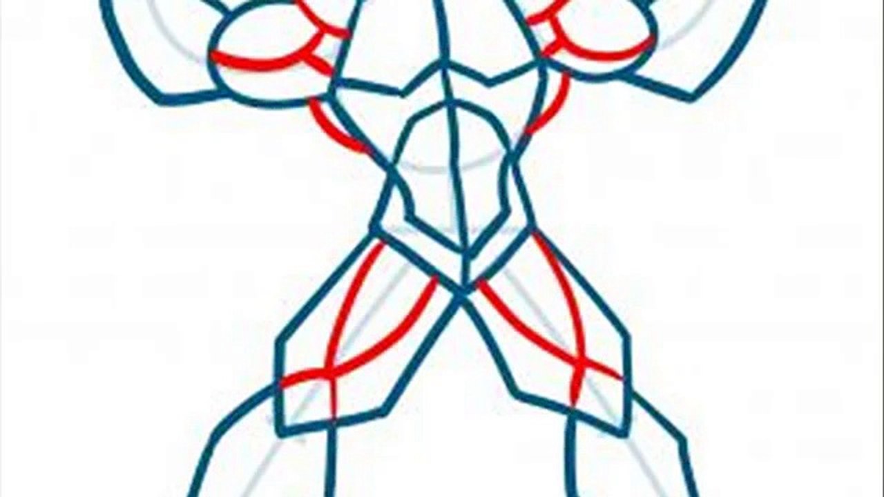 cartoon drawing muscles