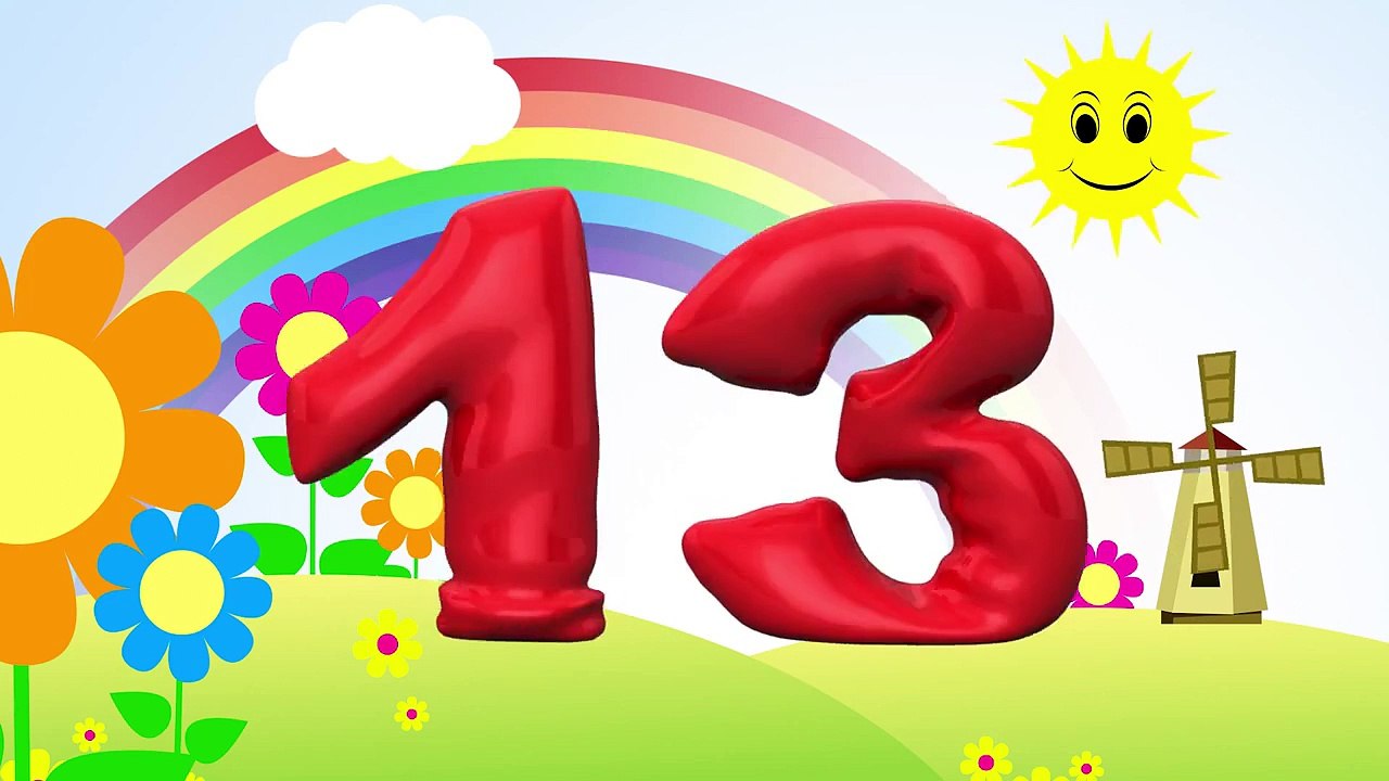 Bilingual Counting Numbers 11-20 english and spanish. Learning two languages for children