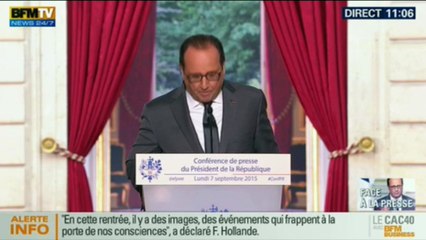 François Hollande: "La France va accueillir 24 000 migrants" d'ici 2017