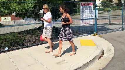 Duo of barefeet. Great sandals walking together