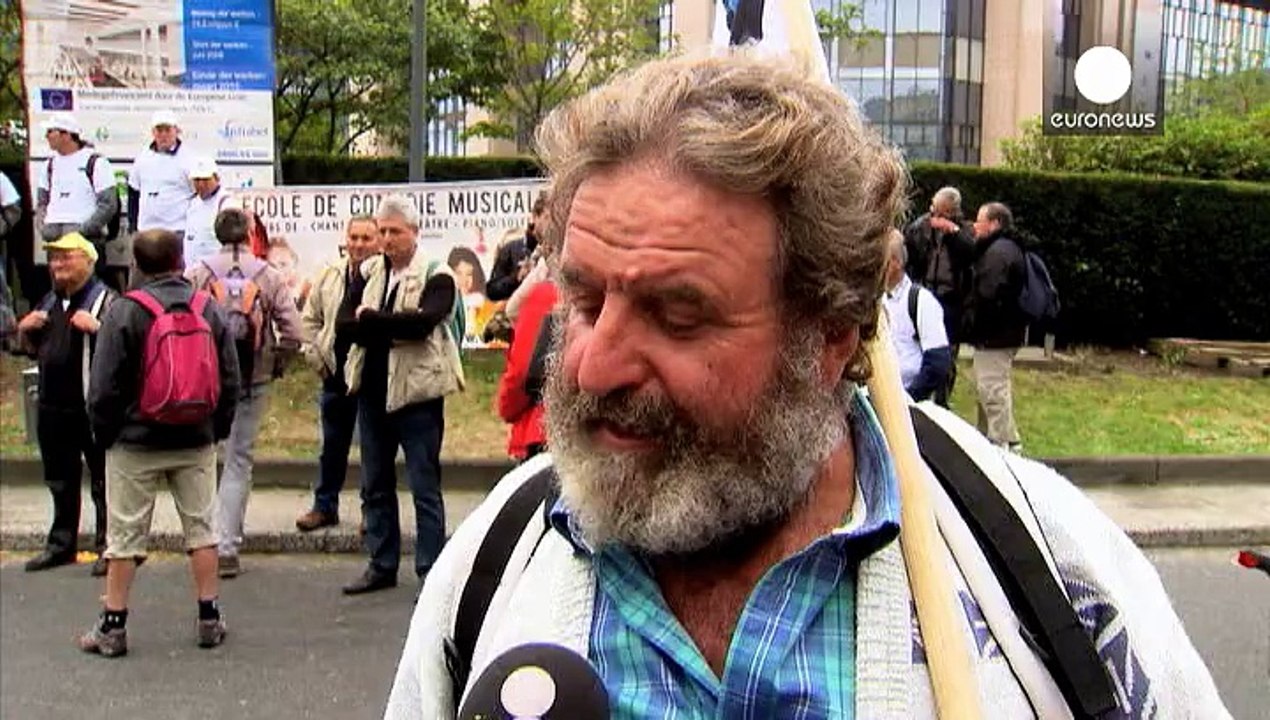 Milchbauern protestieren in Brüssel