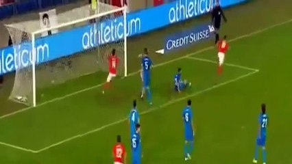 Josip Drmic Goal - Switzerland vs Slovenia 3-2 (Qualification EURO 2016) 05-09-2016