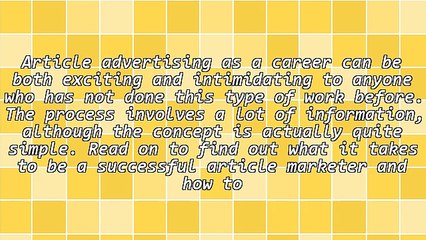 How To Become An Expert At Article Marketing