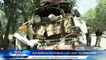 Bus bomb in Pakistan kills at least 19 commuters