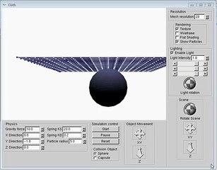 Cloth Simulation Using OpenGL and C++