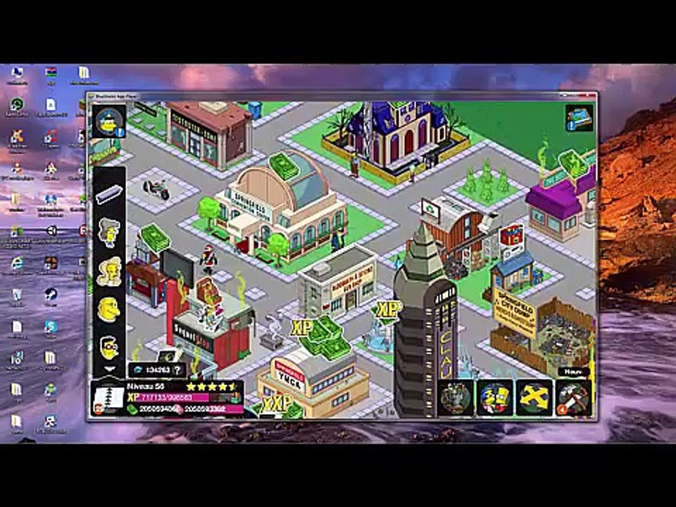 Hack: Les Simpson Springfield version 4.16.4 Dunuts et Agent illimité BlueStacks