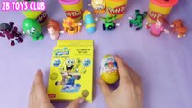 Kinder Surprise Eggs Peppa Pig play Doh Spongebob Frozen Cars Hello Kitty