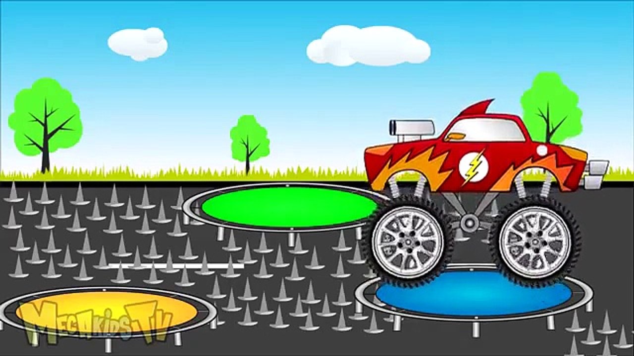 Green Truck Vs Flash Truck- Trucks for Mega Kids Tv