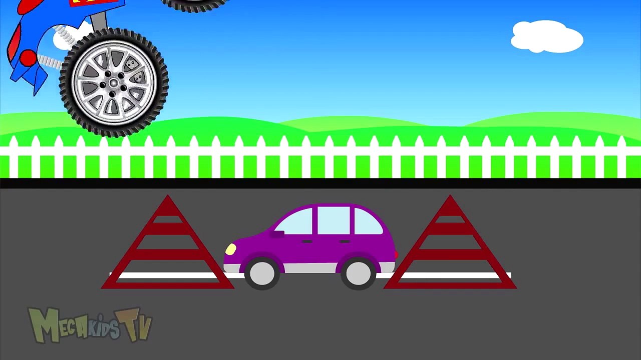 Super Truck Monster Trucks For Children - Super Truck Rakasa Truk Untuk Anak - mega Tv Anak