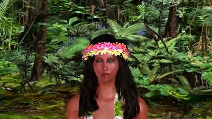 Hiiaka, the younger sister of Pele, the Hawaiian Volcano Goddess