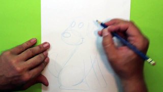 Cómo dibujar un perro - How to draw a dog (dibujos infantiles - Super fácil)