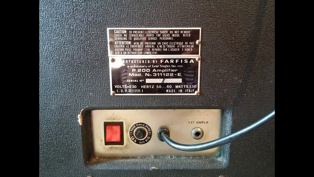 FARFISA P200 Vintage Amplifier for sale. Bass, Guitar, Keyboard, Organ