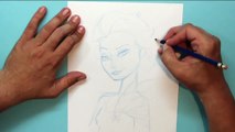 Cómo dibujar a Elsa (Frozen) - How to draw Elsa