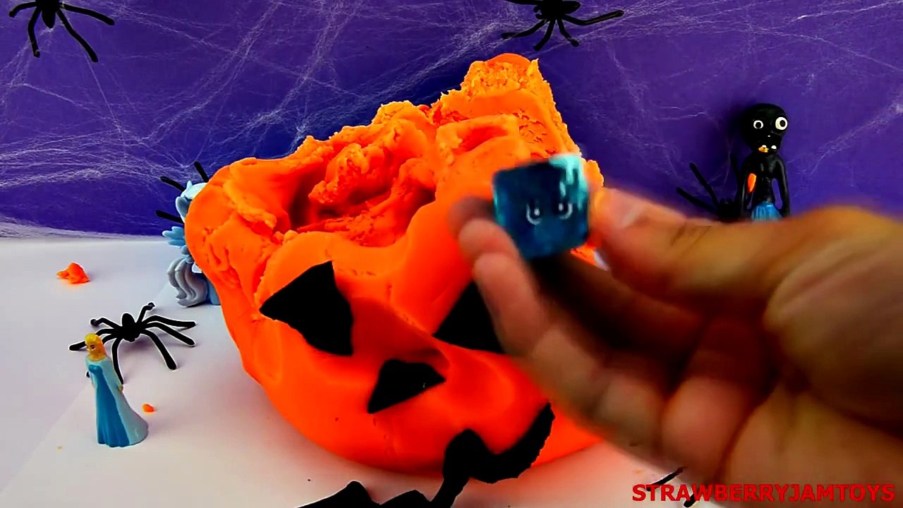Shopkins Play Doh Frozen Halloween Spongebob Peppa Pig Elsa Zombies Surprise Eggs Strawber