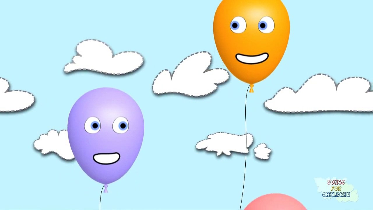 The Balloon Balloon Balloon Song learn the colors song for children | song for children