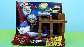 Disney Pixar Cars 2 Crabby Boat Vehicle Playset Action Agent Finn McMissile Launches Just4fun290