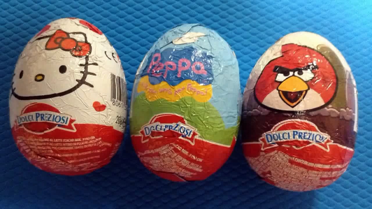 Peppa Pig   Toy Surprise Chocolate Eggs   Hello Kitty   Angry Birds