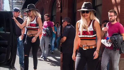 Rising Star Rita Ora Rocks Cool Crop Top In New York