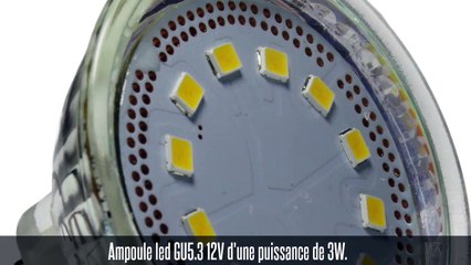 Ampoule led GU5.3, 3W, 110°, 200 lm, blanc neutre