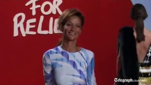 Catwalk fail supermodels fall over at Naomi Campbell's fashion