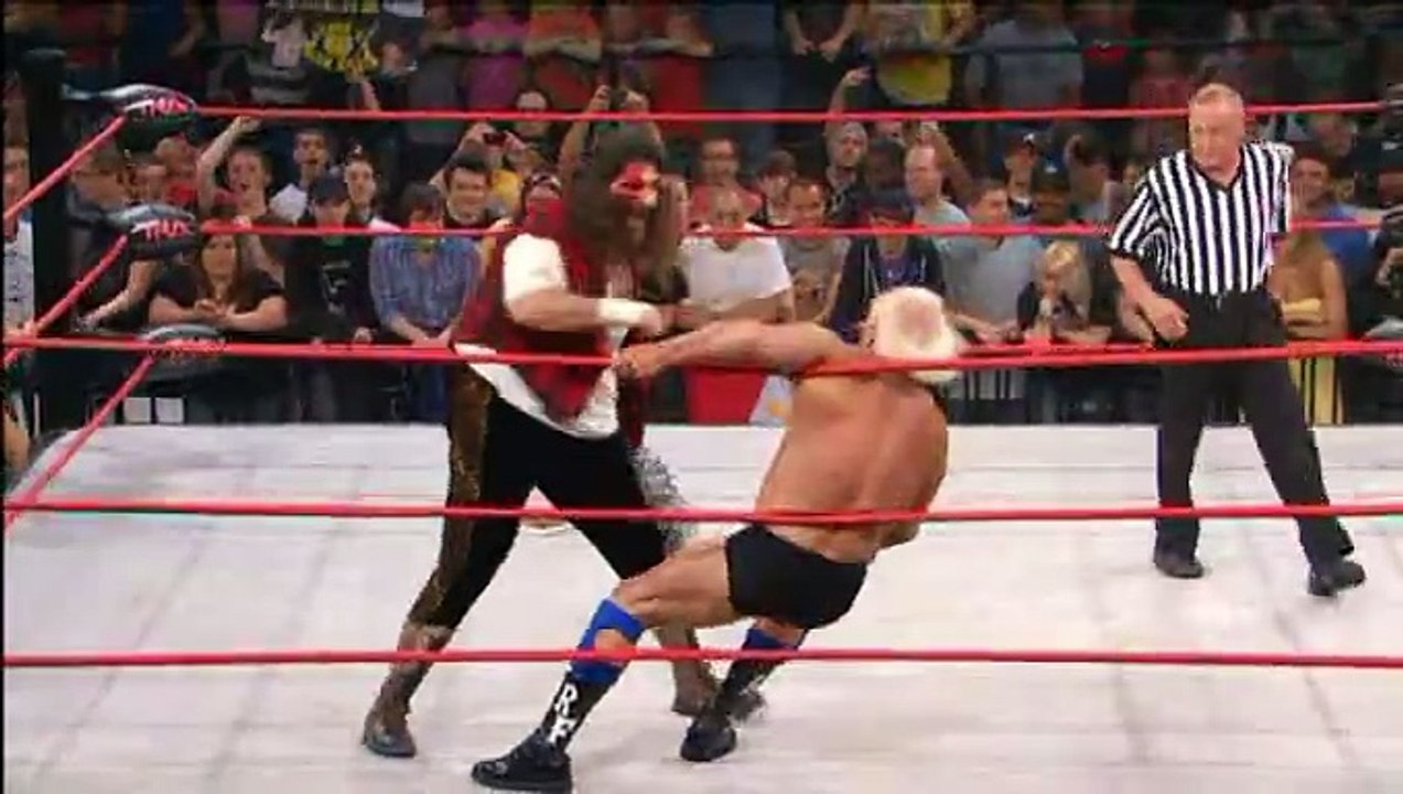 Ric Flair vs. Mick Foley- Last Man Standing Match- TNA Impact 10/7/10 (FULL MATCH)