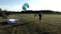 Powered Paraglider crash right after launch