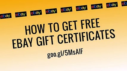 How to get free eBay gift cards!