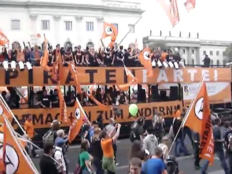 Freiheit statt Angst/Freedom Not Fear 12.09.09 Demo Piraten-Partei Der Alte Fritz  Berlin Teil 12