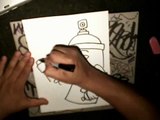 How to draw a scary spraycan - (Chicano Rap Instrumental)