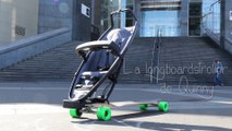 On a testé la poussette longboardstroller de Quinny !