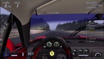 Gran Turismo 5 - LeMans sunshine   rain race (onboard; Ferrari F40; no driving aids)