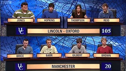 University Challenge S42E07 - Lincoln, Oxford vs Manchester [2/2]