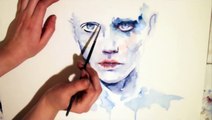 Portrait watercolor   Speed painting