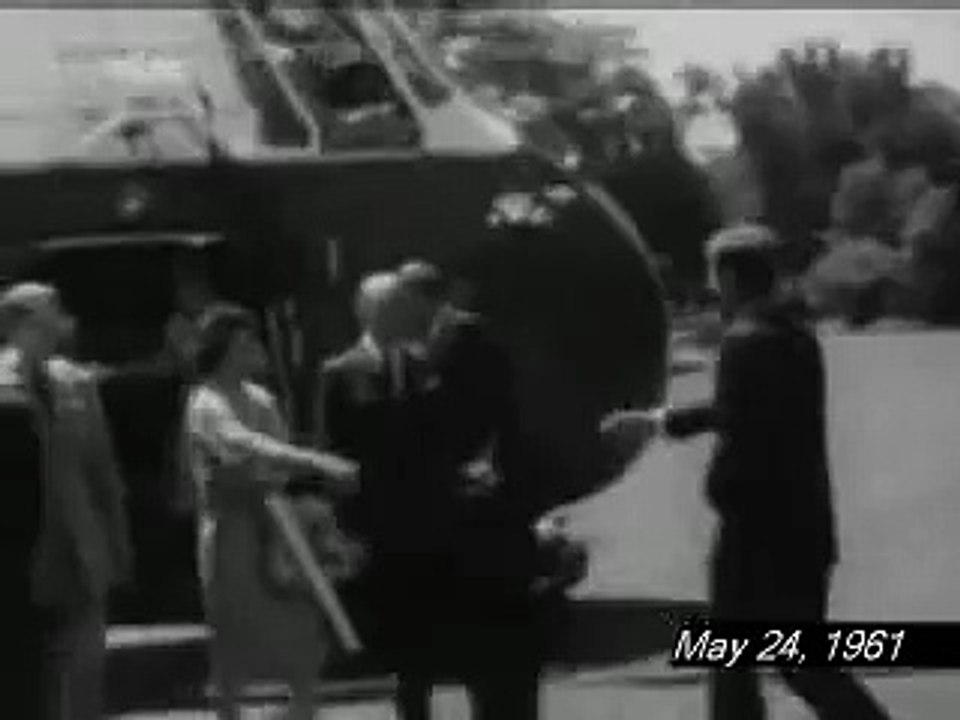 May 24, 1961 - President John F. Kennedy welcome Vice President Johnson back from Southeast Asia