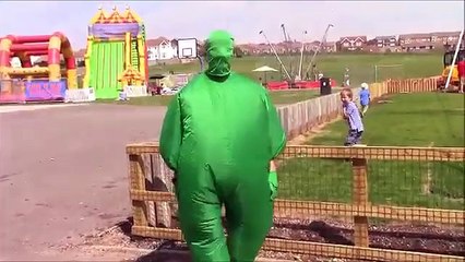 FUNNY INFLATABLE SUIT AT THE PARK!!