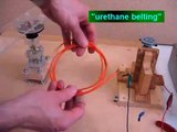 How to make a belt for pulleys - both urethane belt and heatshrink tubing