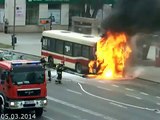 Pożar autobusu - Mielec