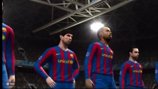 Pro-Evolution Soccer 2010 (Wii) Gameplay: Juventus v. Barcelona (First half)