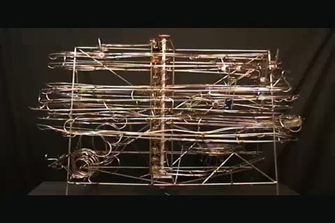 #72 Rolling ball sculpture Marble machine 3 different tracks