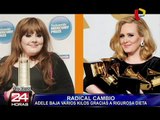 Adele luce nueva figura tras perder 68 kilos con dieta vegetariana